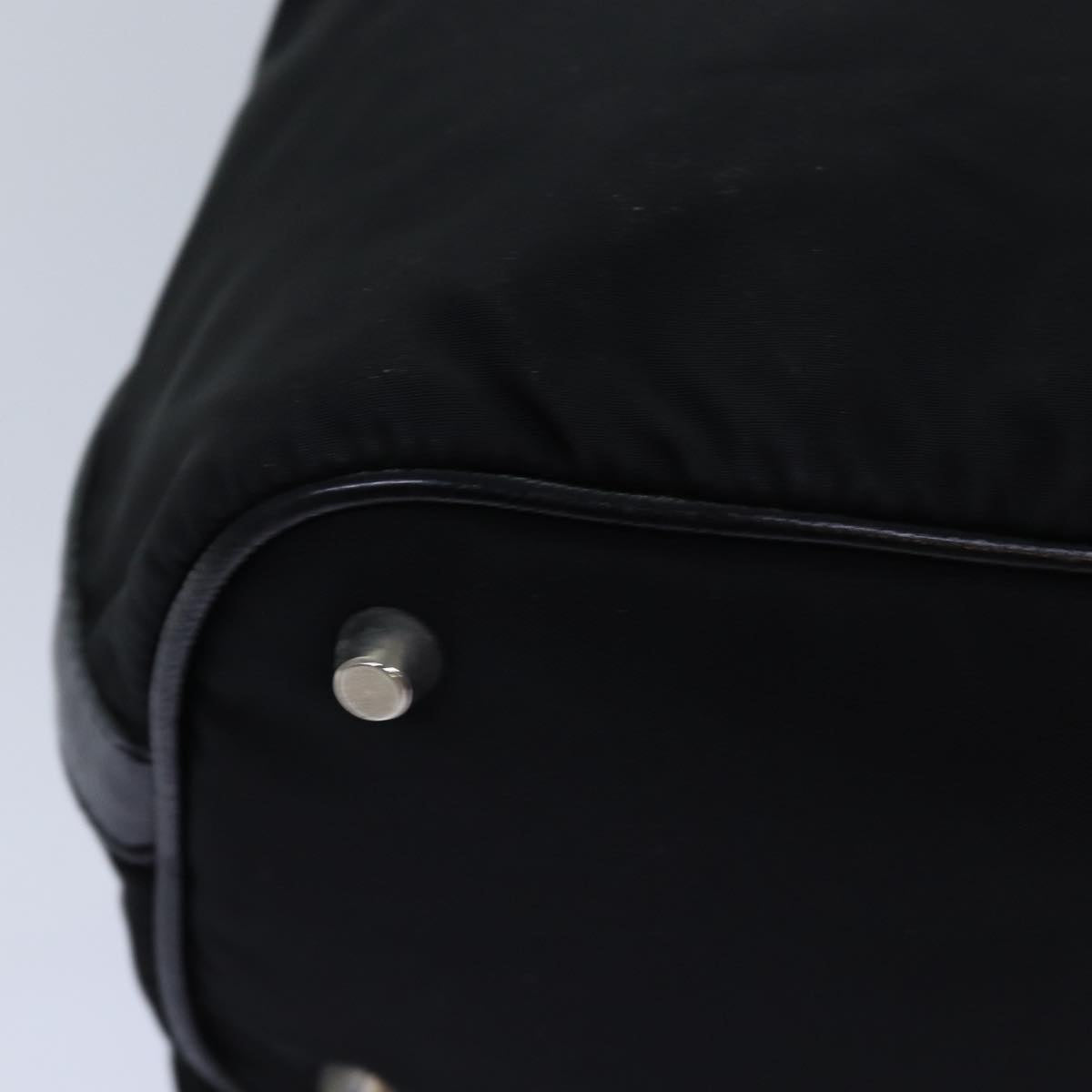 PRADA Backpack Nylon Black Silver Auth 85289V