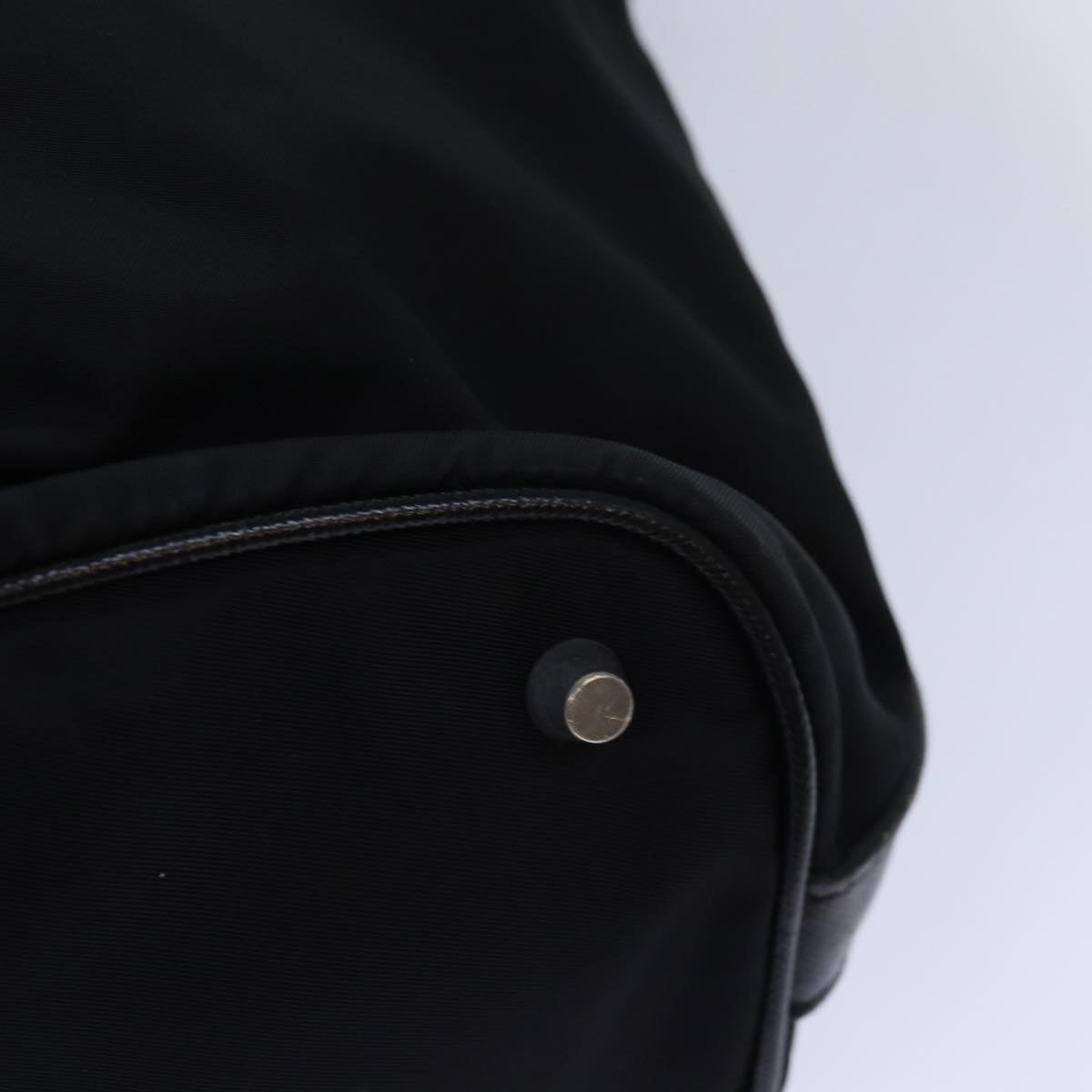 PRADA Backpack Nylon Black Silver Auth 85289V