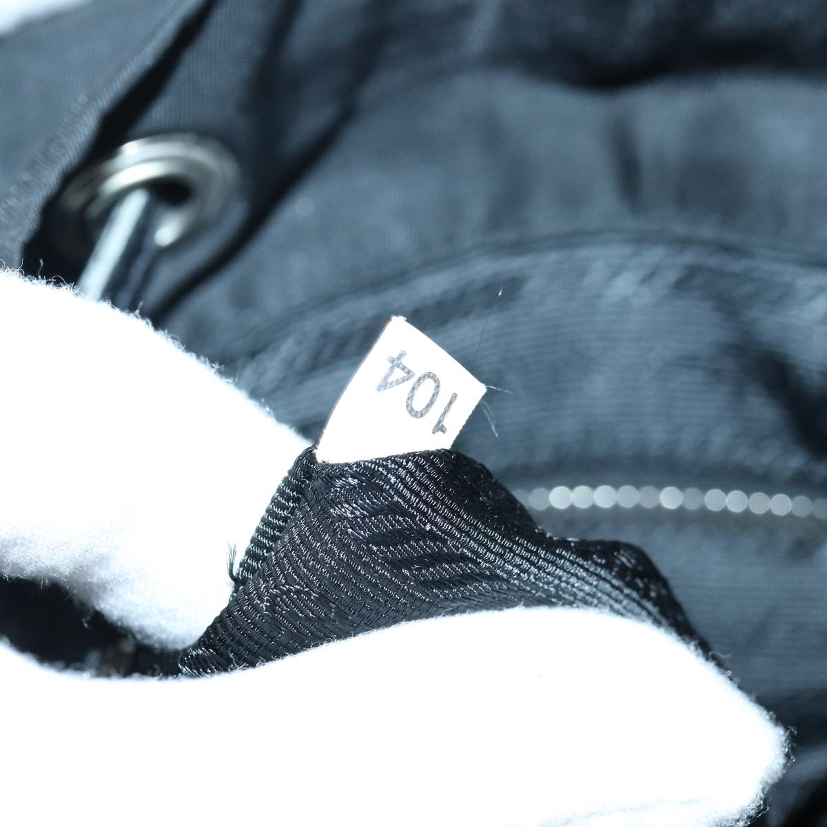 PRADA Backpack Nylon Black Silver Auth 85289V