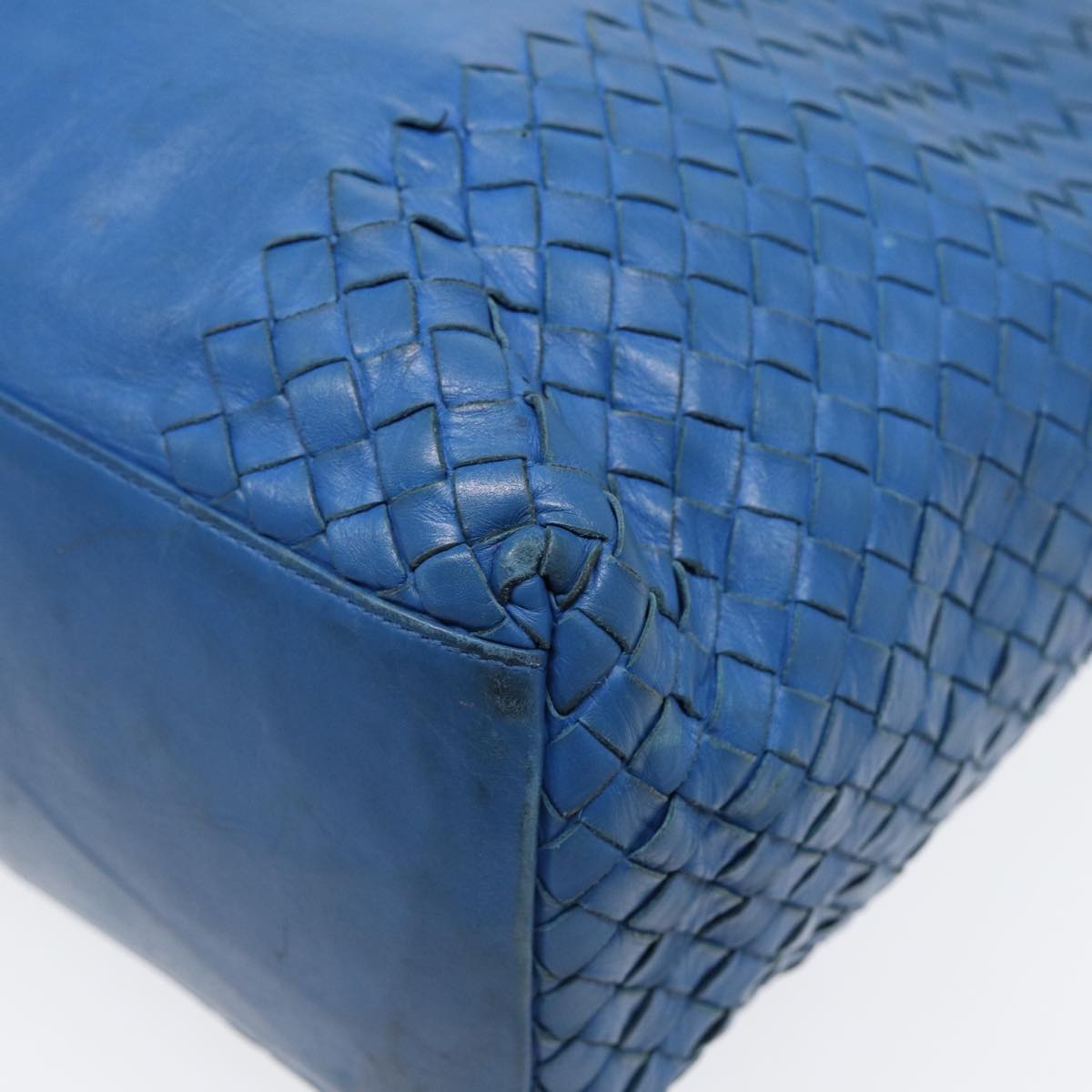 BOTTEGA VENETA INTRECCIATO Tote Bag Leather Blue Auth 85400