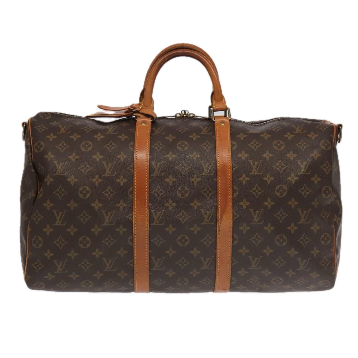 LOUIS VUITTON Monogram Keepall Bandouliere 50 Boston Bag M41416 LV Auth 85407