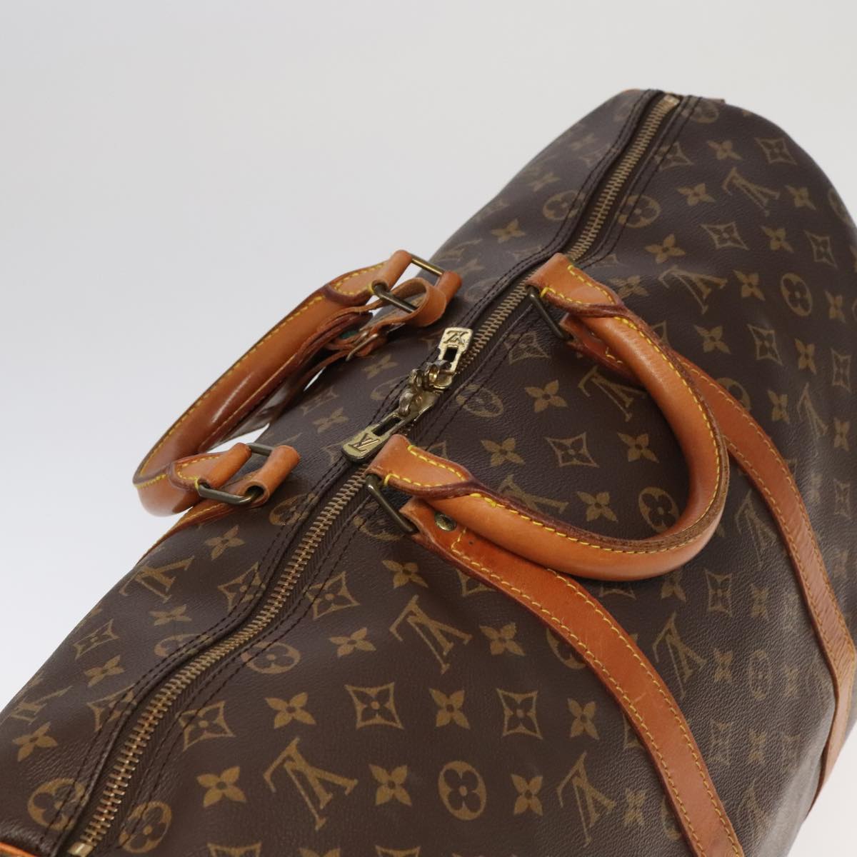 LOUIS VUITTON Monogram Keepall Bandouliere 50 Boston Bag M41416 LV Auth 85407