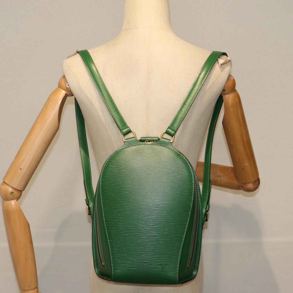 LOUIS VUITTON Epi Mabillon Backpack Green M52234 LV Auth 85593