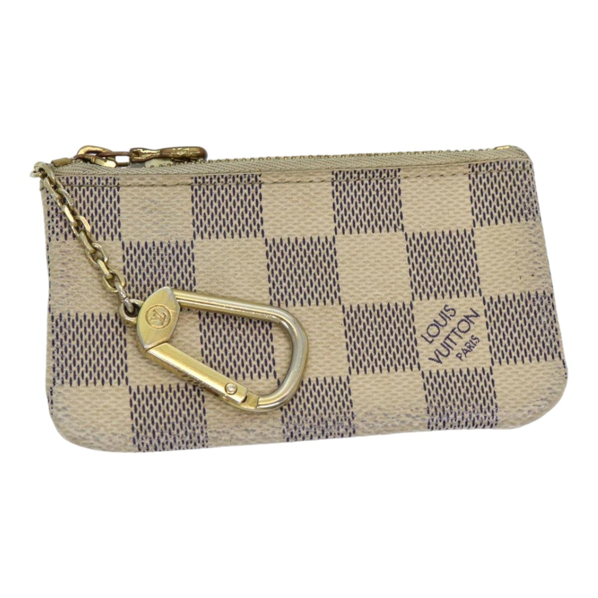 LOUIS VUITTON Damier Azur Pochette Cles Coin Purse N62659 LV Auth 85657