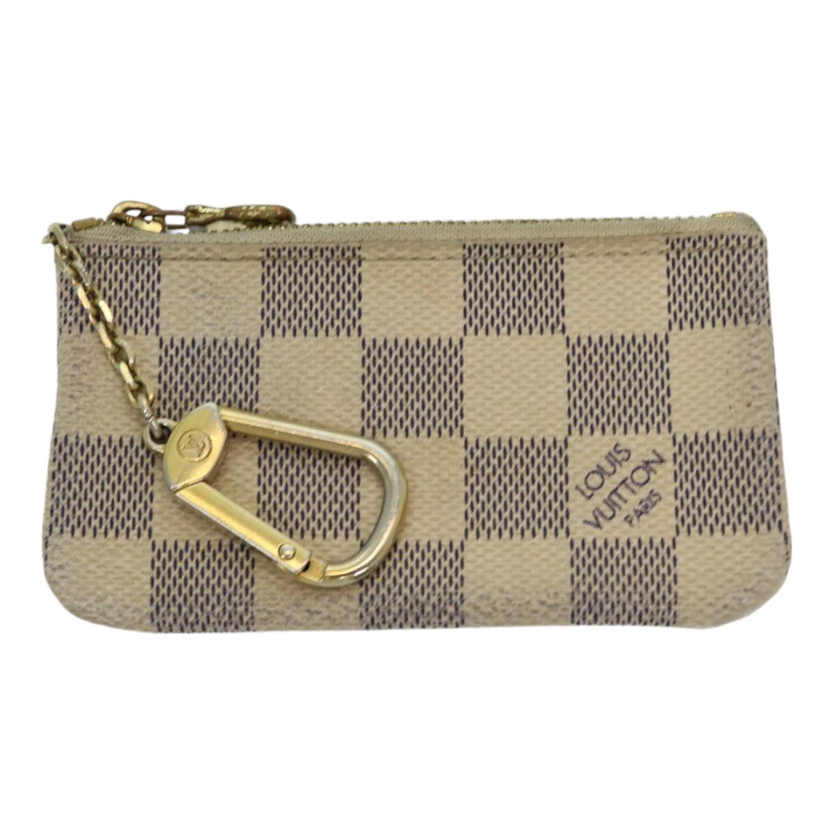 LOUIS VUITTON Damier Azur Pochette Cles Coin Purse N62659 LV Auth 85657