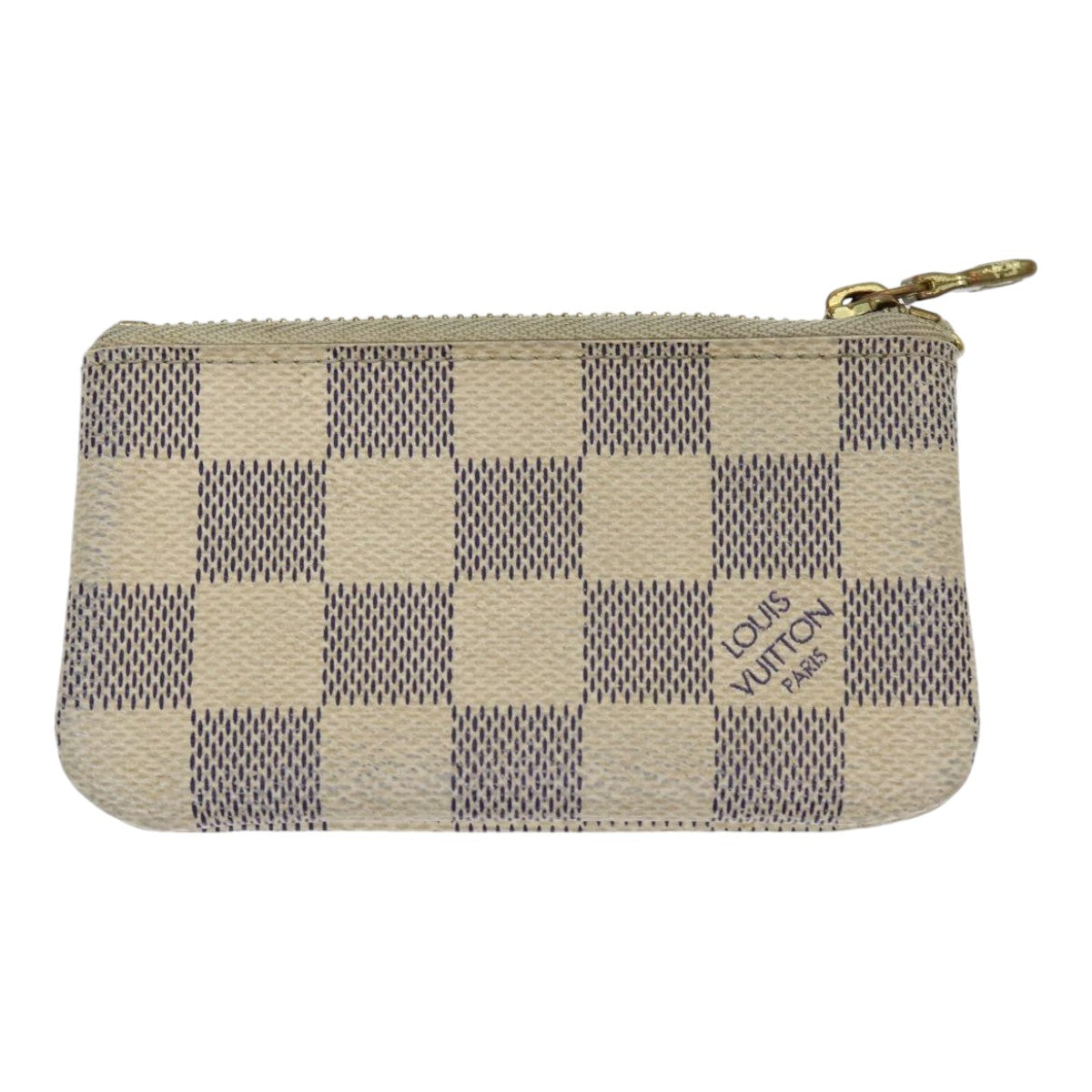 LOUIS VUITTON Damier Azur Pochette Cles Coin Purse N62659 LV Auth 85657