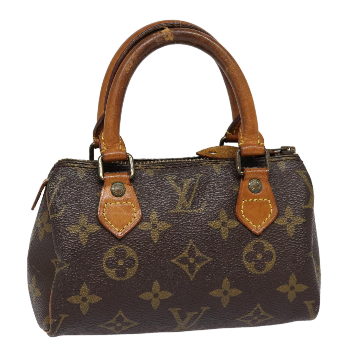 LOUIS VUITTON Monogram Mini Speedy Hand Bag M41534 LV Auth 85664