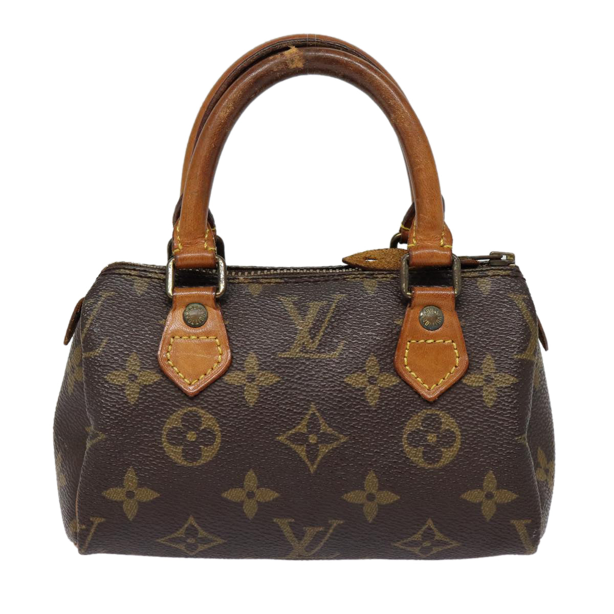 LOUIS VUITTON Monogram Mini Speedy Hand Bag M41534 LV Auth 85664