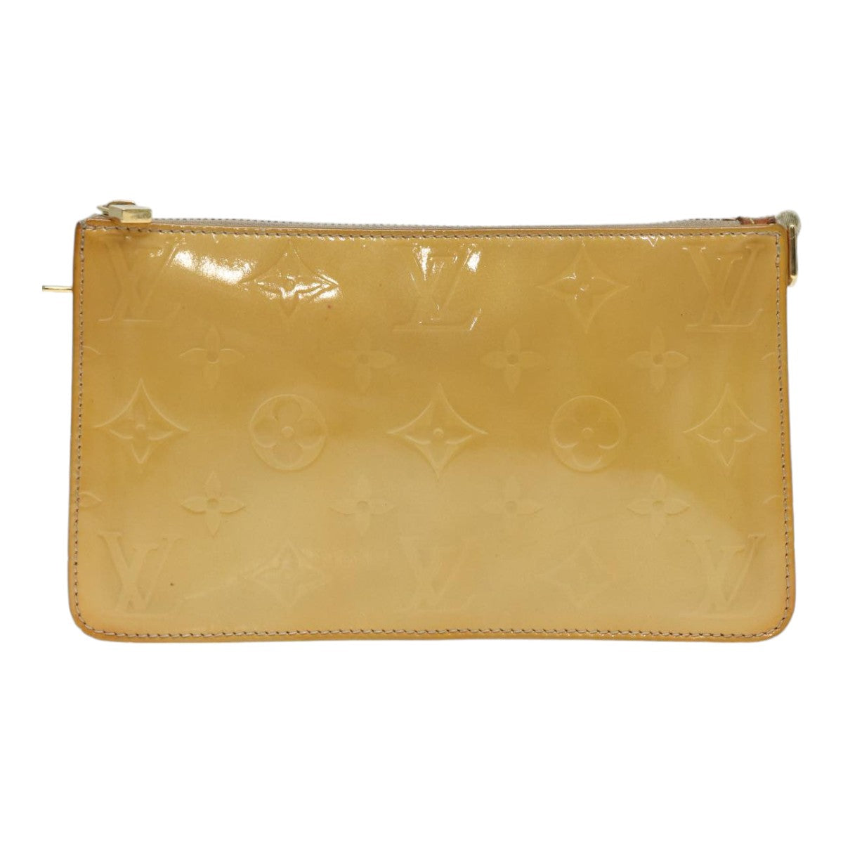 LOUIS VUITTON Monogram Vernis Lexington Accessory Pouch Beige M91010 Auth 85668