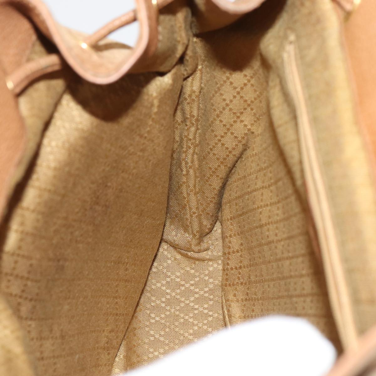 GUCCI Bamboo Shoulder Bag Suede Brown Gold 003 2058 0016 Auth 85718