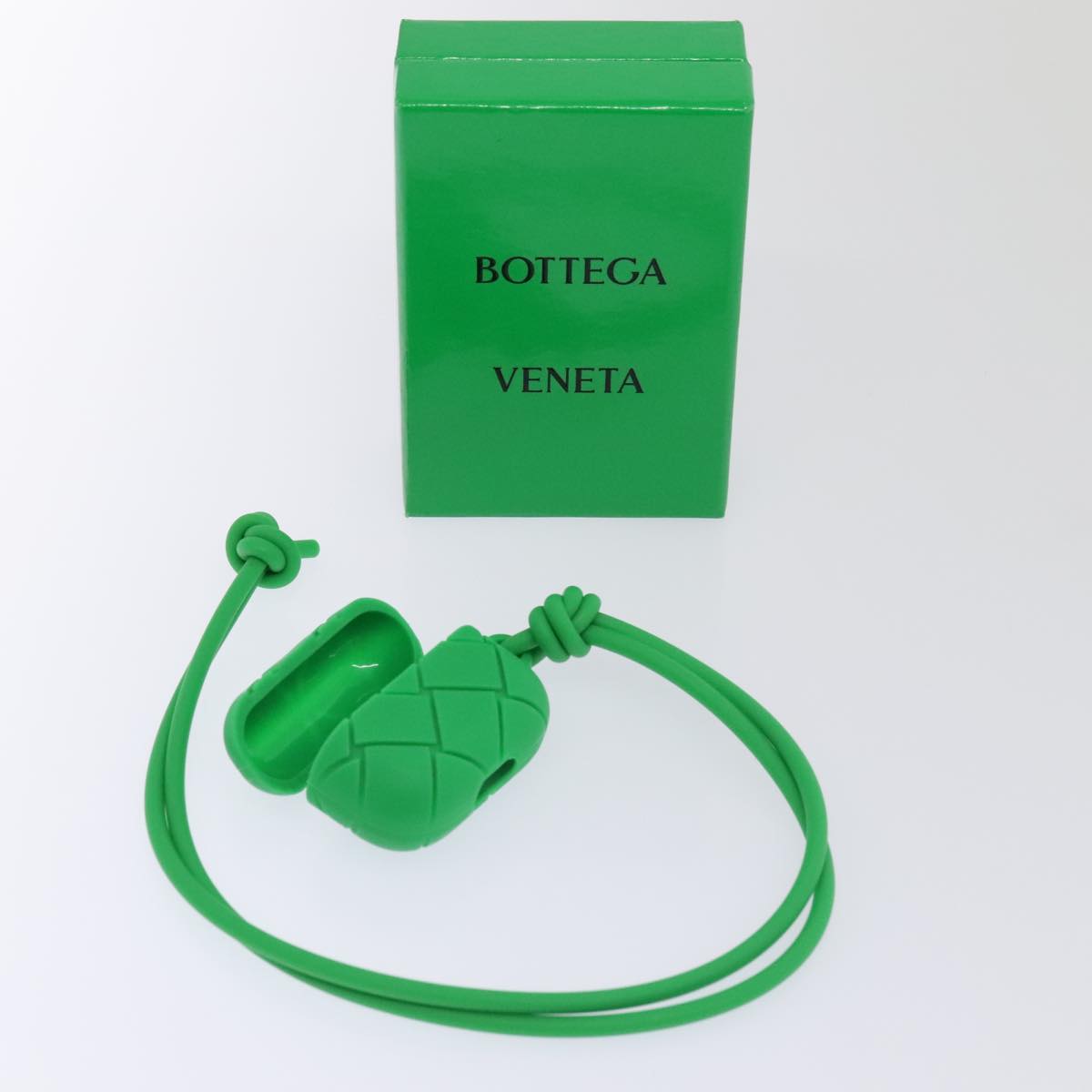 BOTTEGA VENETA AirPods Case Pouch silicon Green Auth 85773