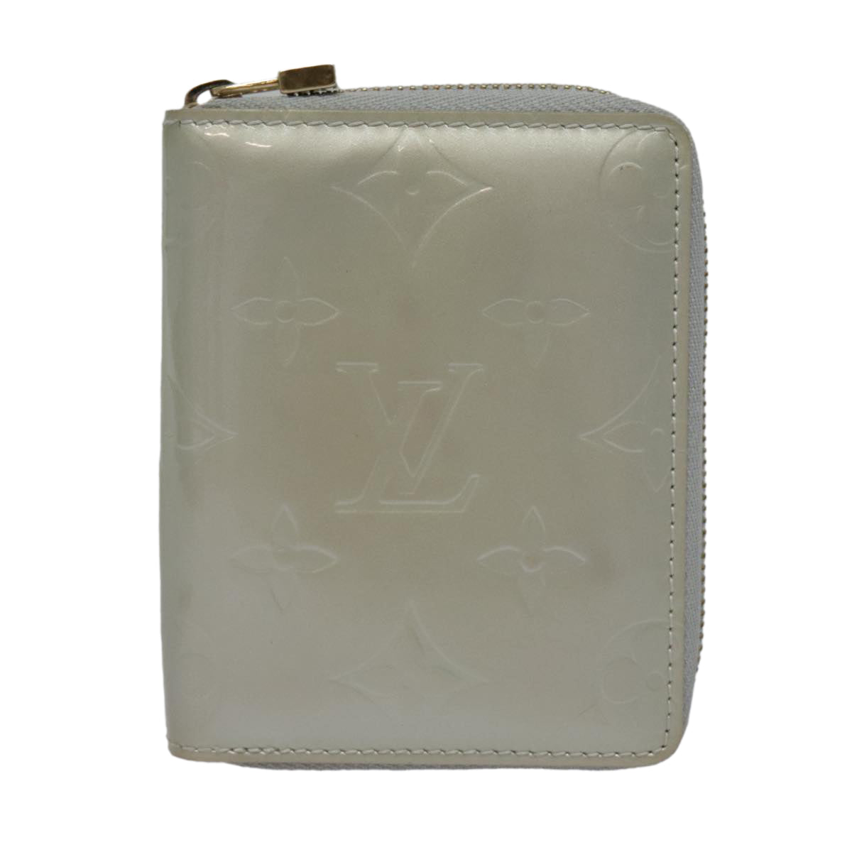 LOUIS VUITTON Monogram Vernis Bloom Wallet Gris M91044 LV Auth 85777