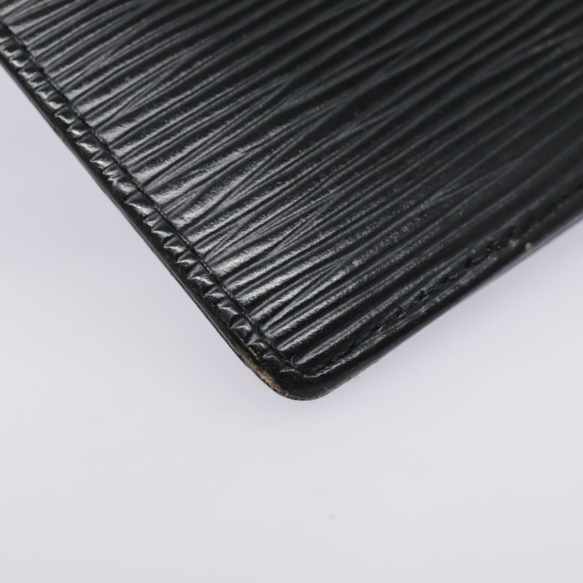 LOUIS VUITTON Epi Agenda PM Day Planner Cover Black R20052 LV Auth 85781