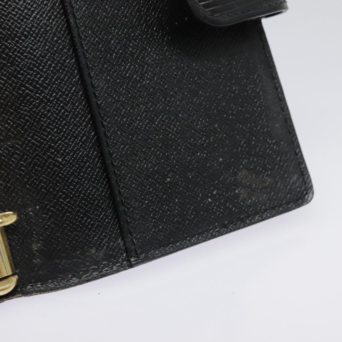 LOUIS VUITTON Epi Agenda PM Day Planner Cover Black R20052 LV Auth 85781