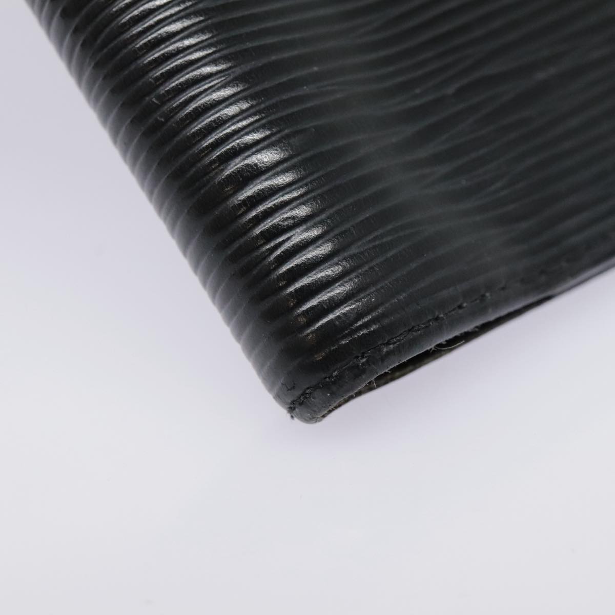 LOUIS VUITTON Epi Agenda PM Day Planner Cover Black R20052 LV Auth 85781