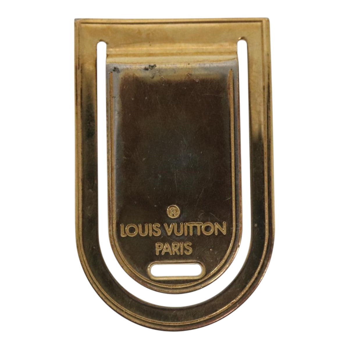 LOUIS VUITTON Pans Abie Porto Address Money Clip metal Silver M65067 Auth 85791