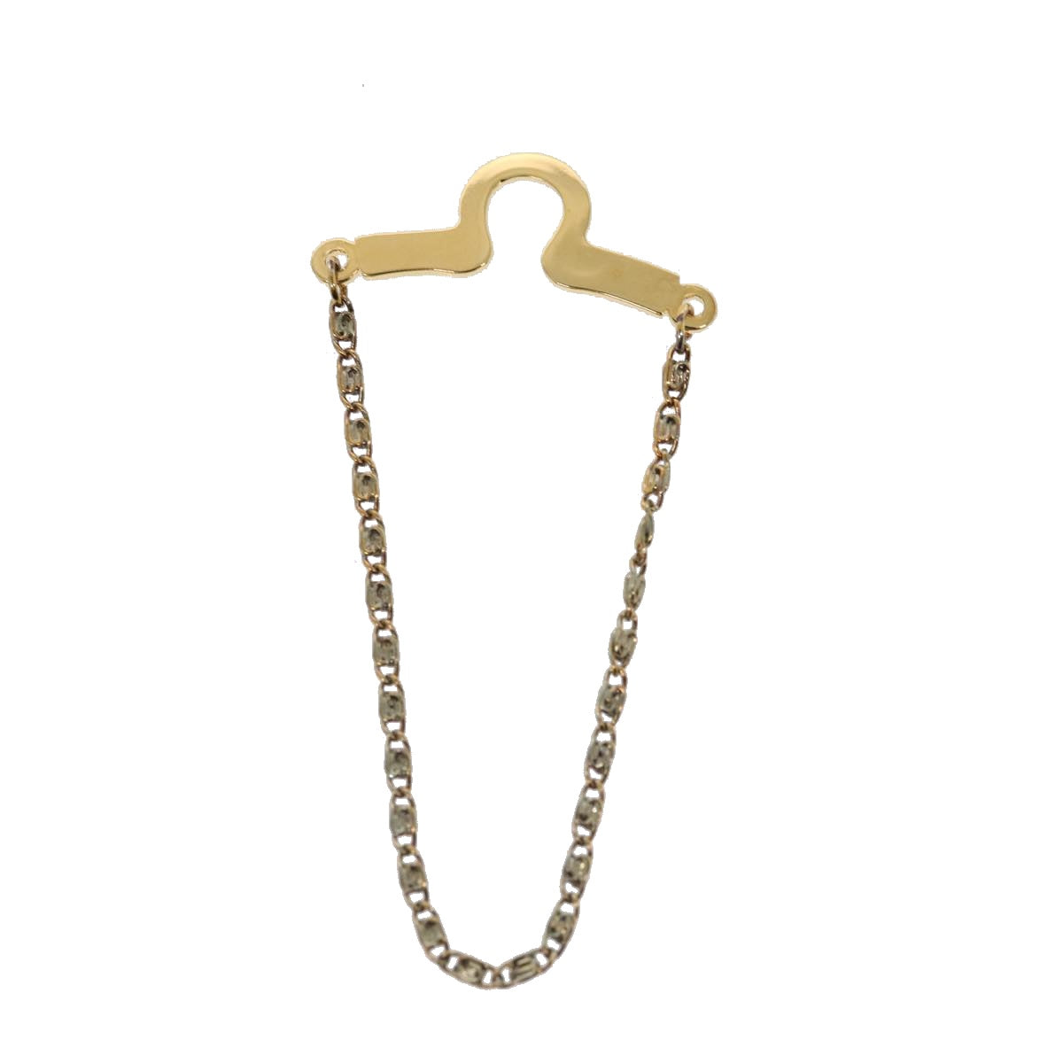 Christian Dior Necktie Chain metal Gold Tone Auth 85891