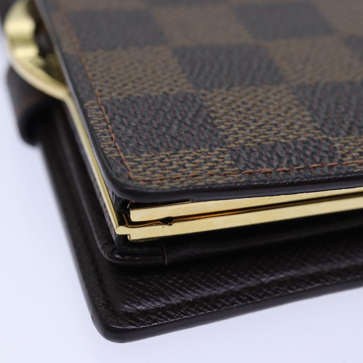 LOUIS VUITTON Damier Ebene Portefeuille Viennois Wallet N61674 LV Auth 85898