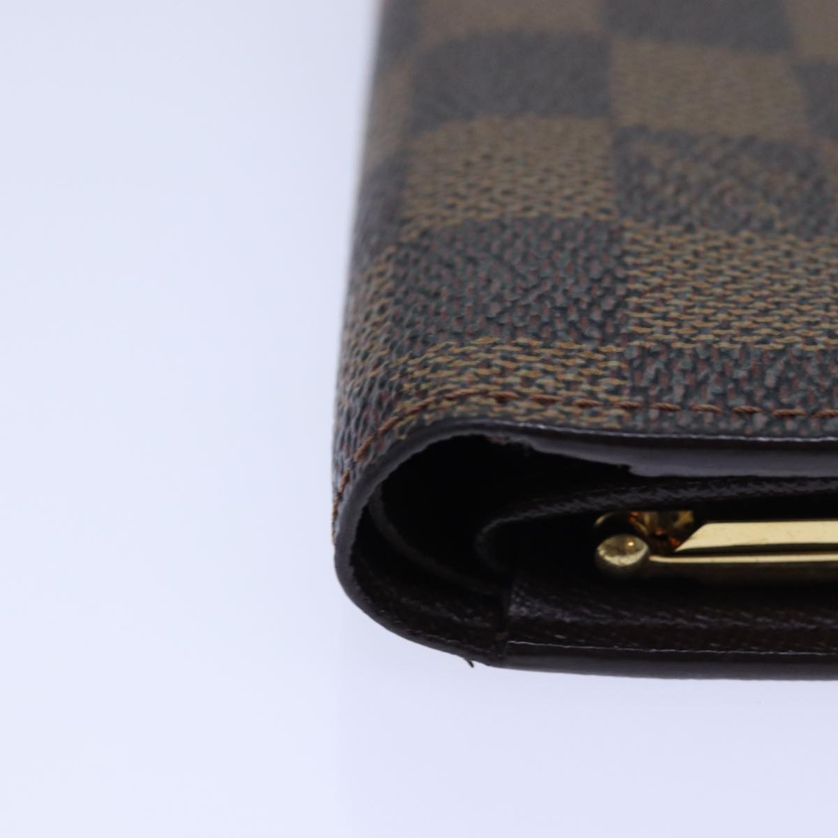 LOUIS VUITTON Damier Ebene Portefeuille Viennois Wallet N61674 LV Auth 85898