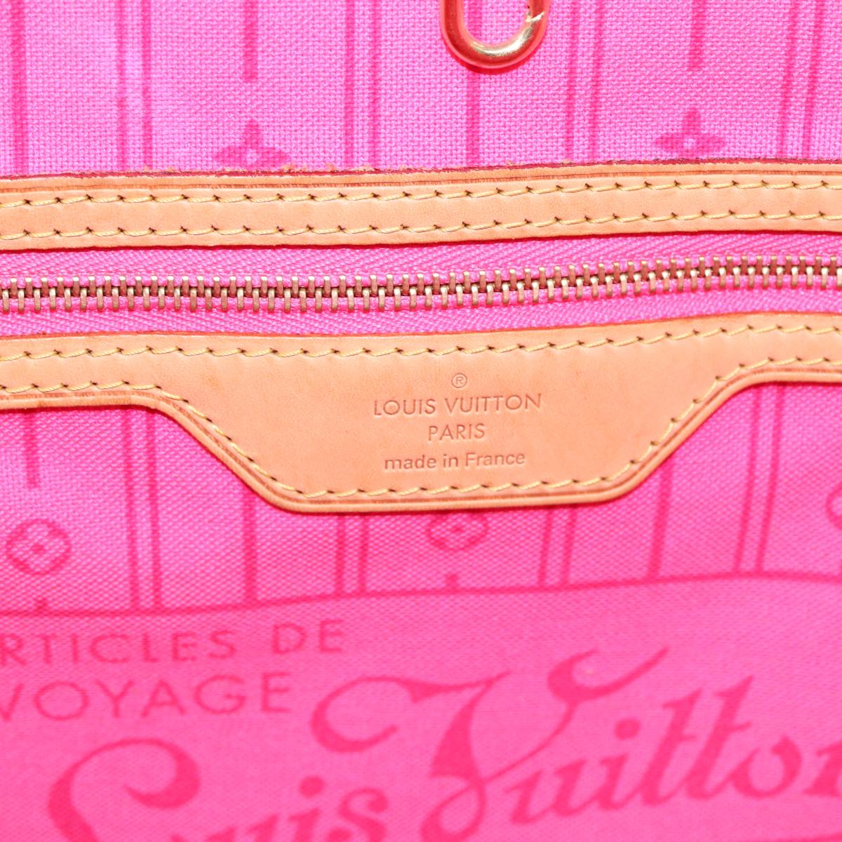 LOUIS VUITTON Monogram Rose Neverfull MM Tote Bag M48613 LV Auth 85918AV