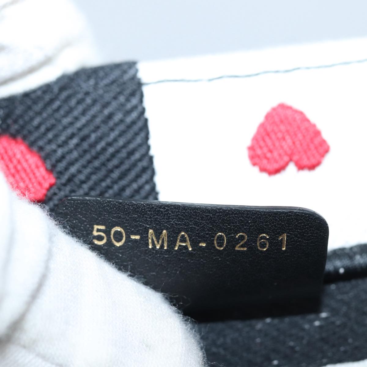 Christian Dior Dior Amour Book Tote Tote Bag Canvas Black White Auth 85927AM