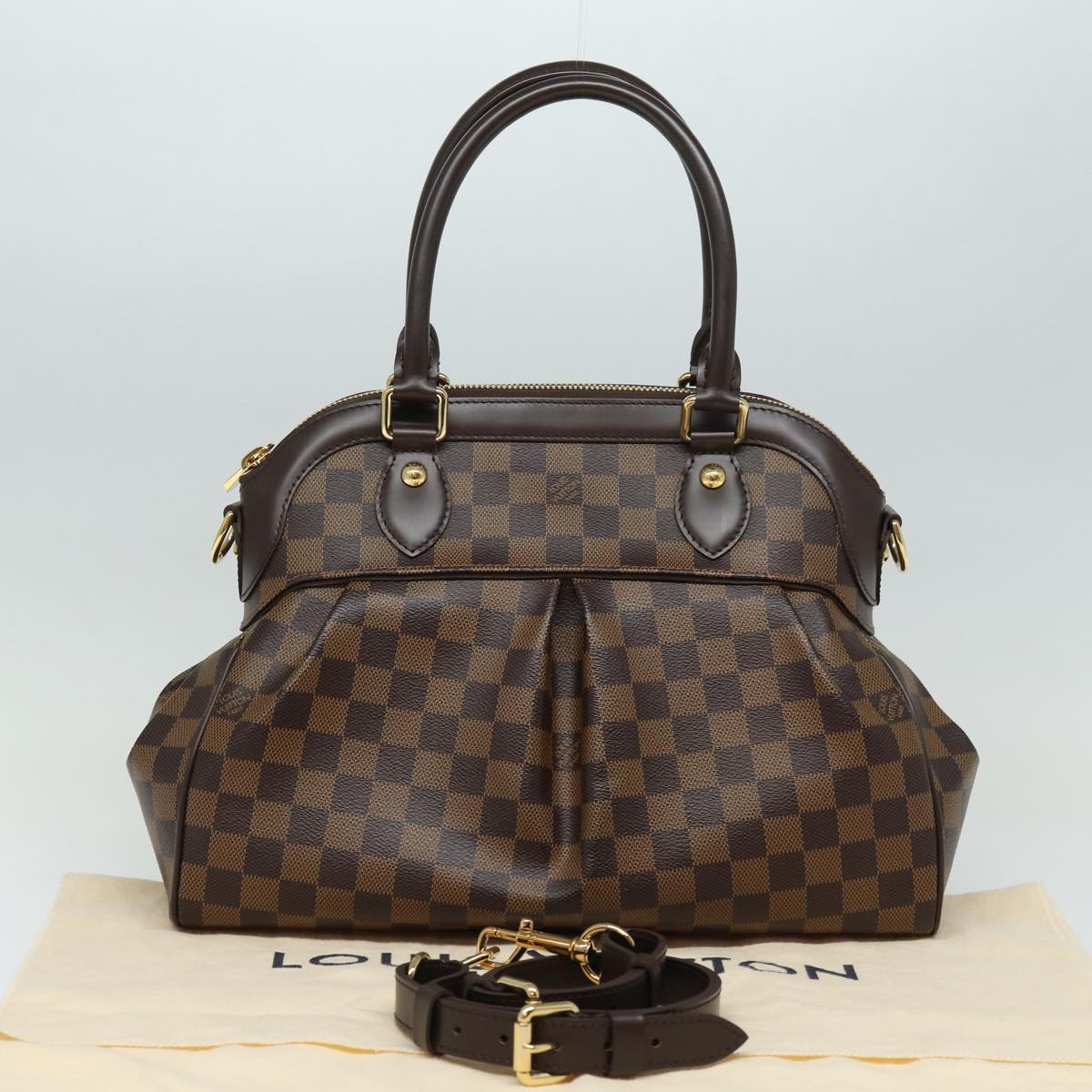 LOUIS VUITTON Damier Ebene Trevi GM Hand Bag 2way N51998 LV Auth 85934SAV