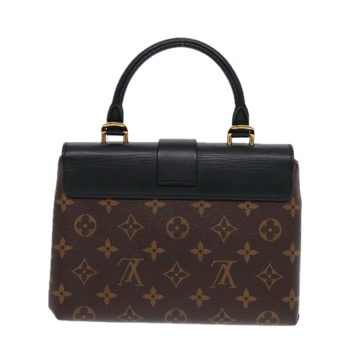 LOUIS VUITTON Monogram Rocky BB Hand Bag 2way Black M44141 LV Auth 85942SAM