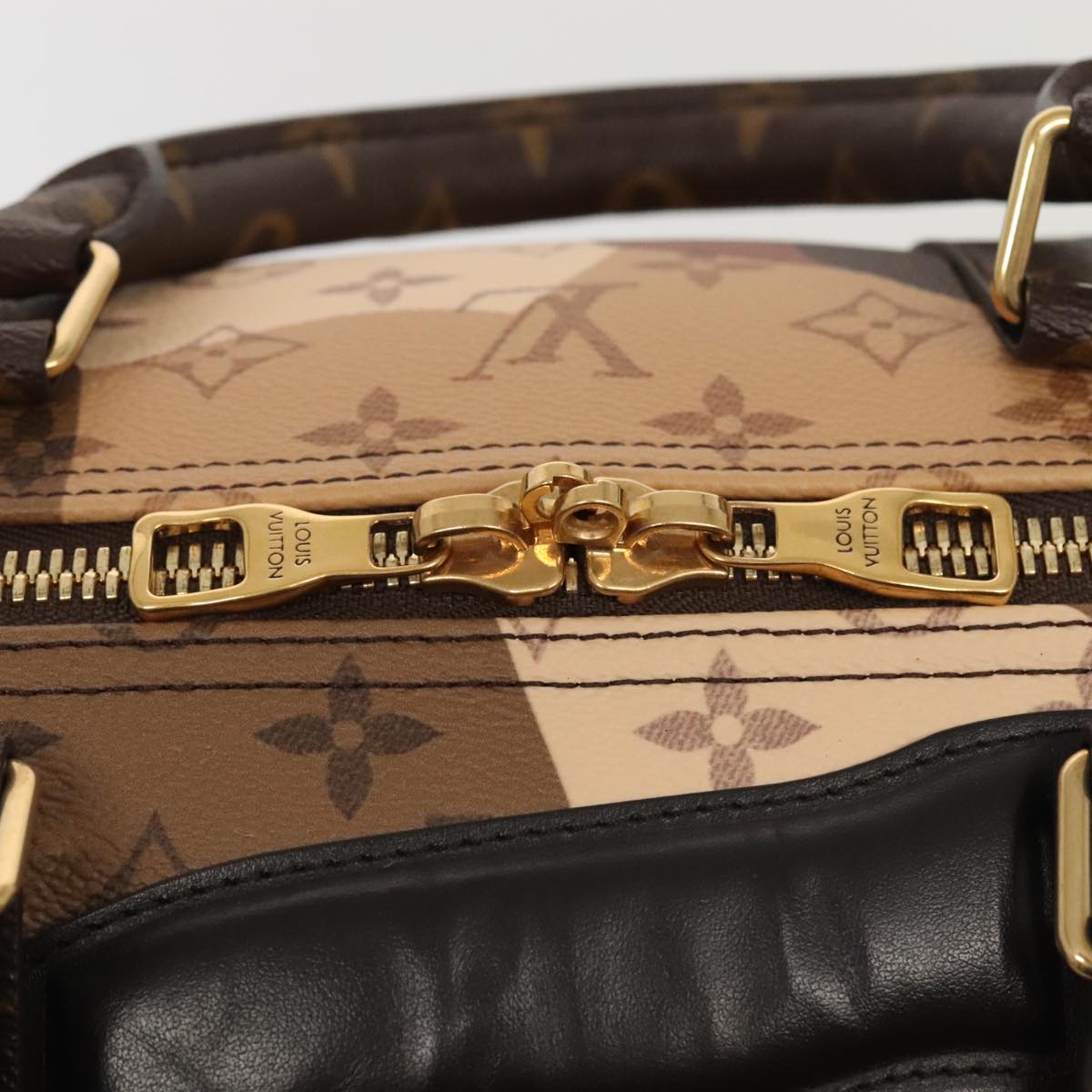 LOUIS VUITTON LV Portrait Keepall Bandouliere 55 Bag Brown M46677 Auth 86022SM