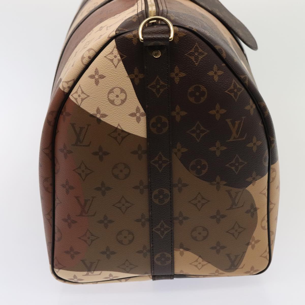 LOUIS VUITTON LV Portrait Keepall Bandouliere 55 Bag Brown M46677 Auth 86022S