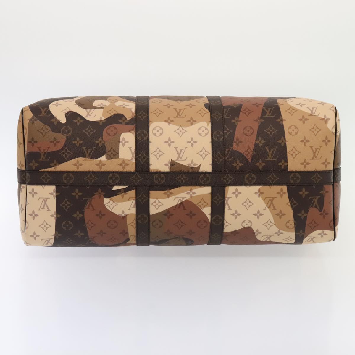 LOUIS VUITTON LV Portrait Keepall Bandouliere 55 Bag Brown M46677 Auth 86022S