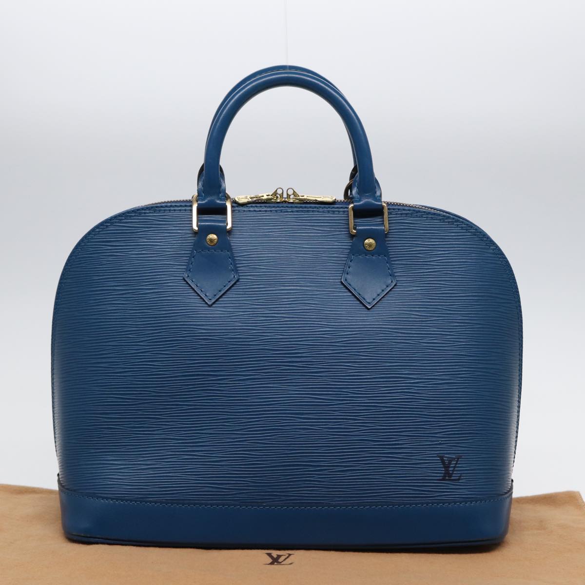 LOUIS VUITTON Epi Alma Hand Bag Toledo Blue M52145 LV Auth 86063