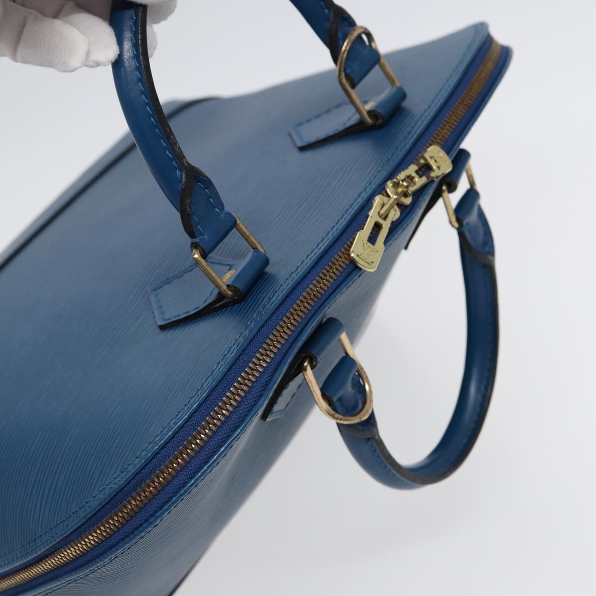 LOUIS VUITTON Epi Alma Hand Bag Toledo Blue M52145 LV Auth 86063