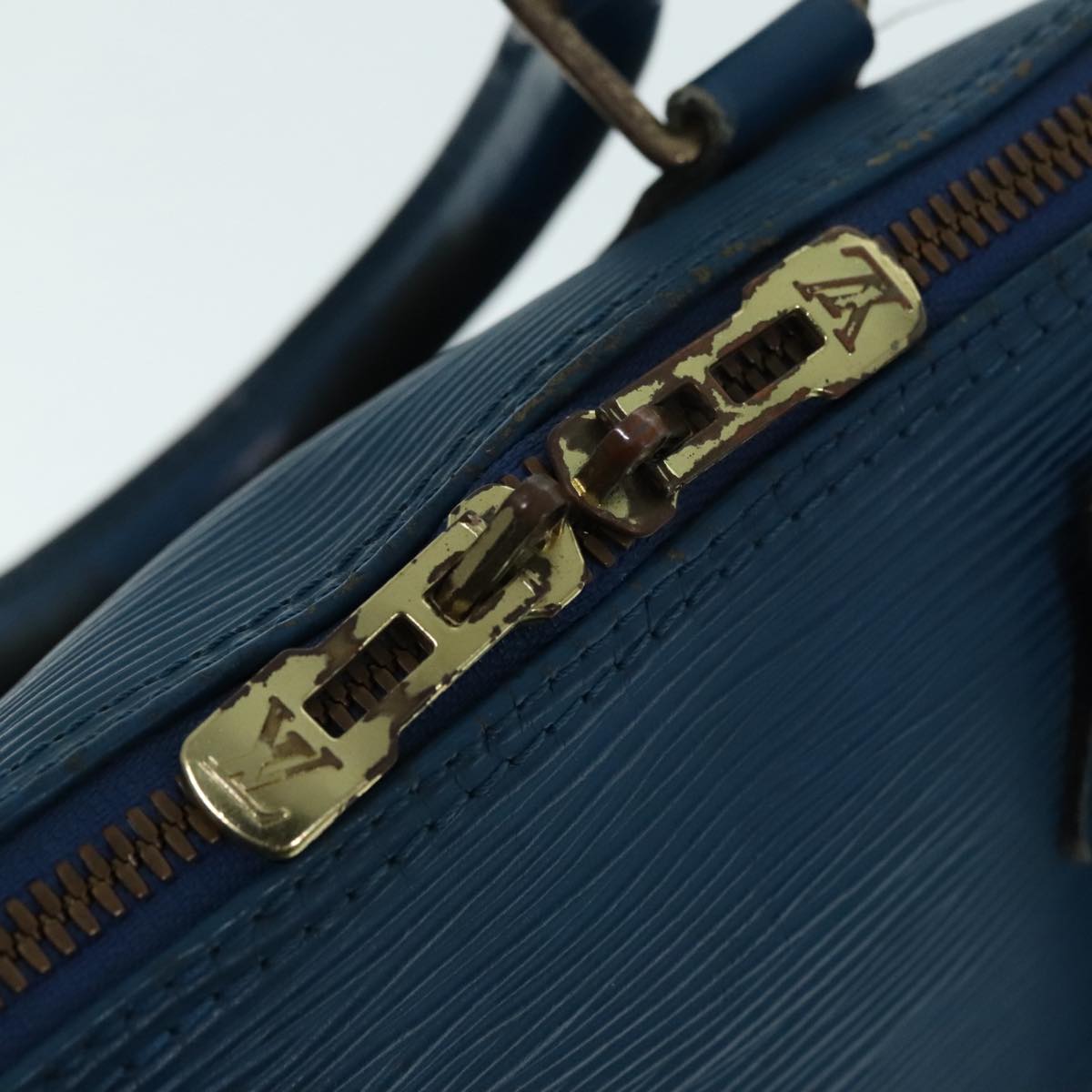 LOUIS VUITTON Epi Alma Hand Bag Toledo Blue M52145 LV Auth 86190