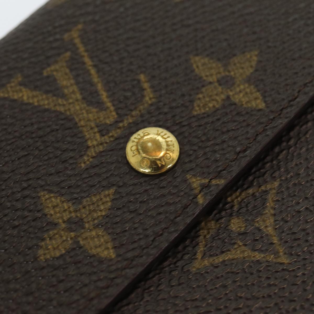 LOUIS VUITTON Monogram Portefeuille Elise Trifold Wallet M61654 LV Auth 86291