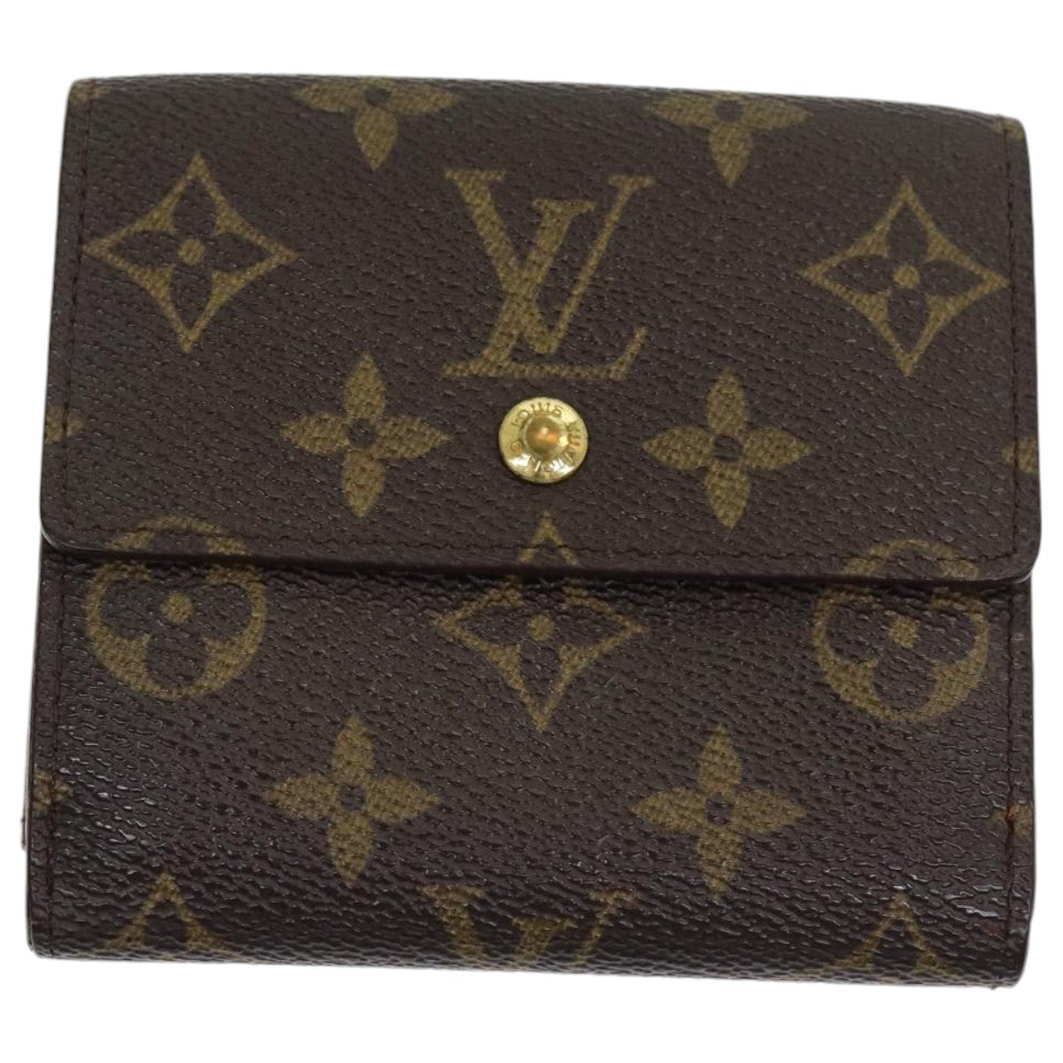 LOUIS VUITTON Monogram Portefeuille Elise Trifold Wallet M61654 LV Auth 86291