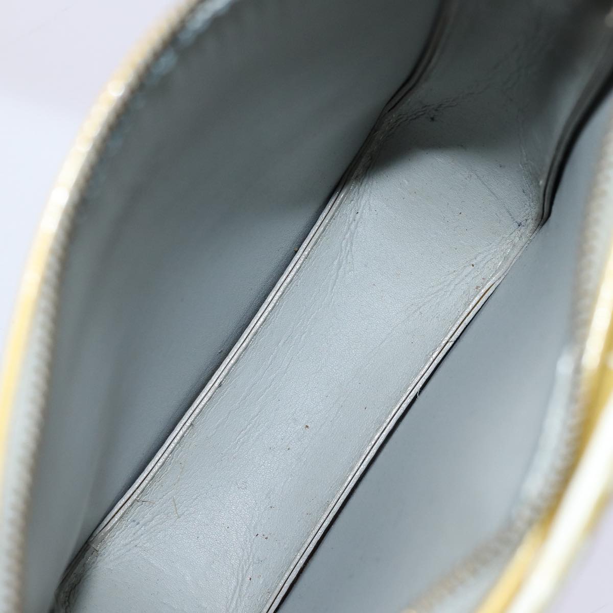 LOUIS VUITTON Monogram Vernis Motto Accessory Pouch Gris M91030 LV Auth 86327