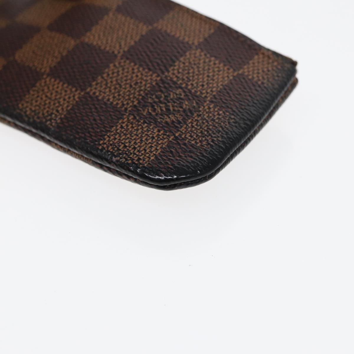 LOUIS VUITTON Damier Ebene Pochette Cles Coin Purse N62658 LV Auth 86459