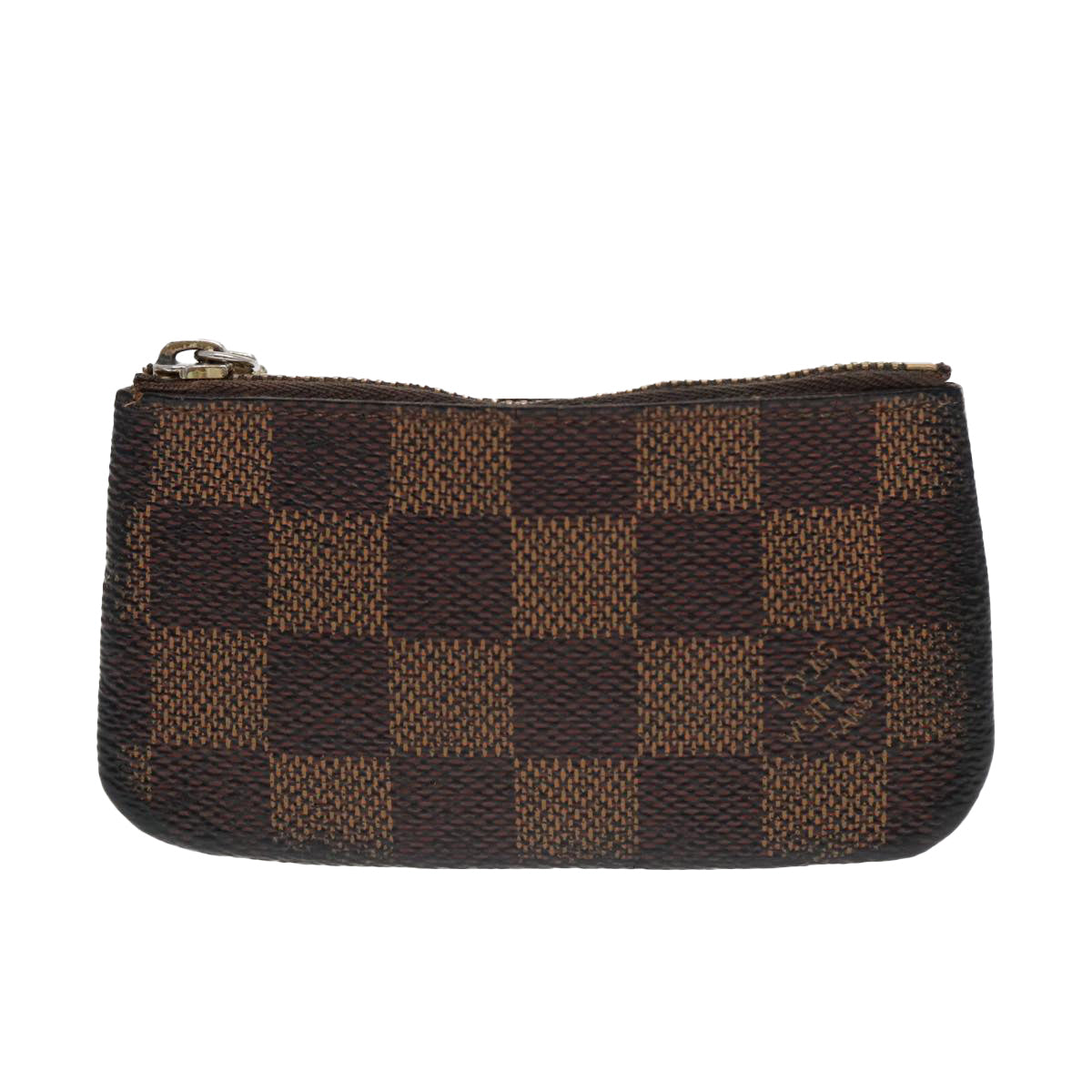 LOUIS VUITTON Damier Ebene Pochette Cles Coin Purse N62658 LV Auth 86459