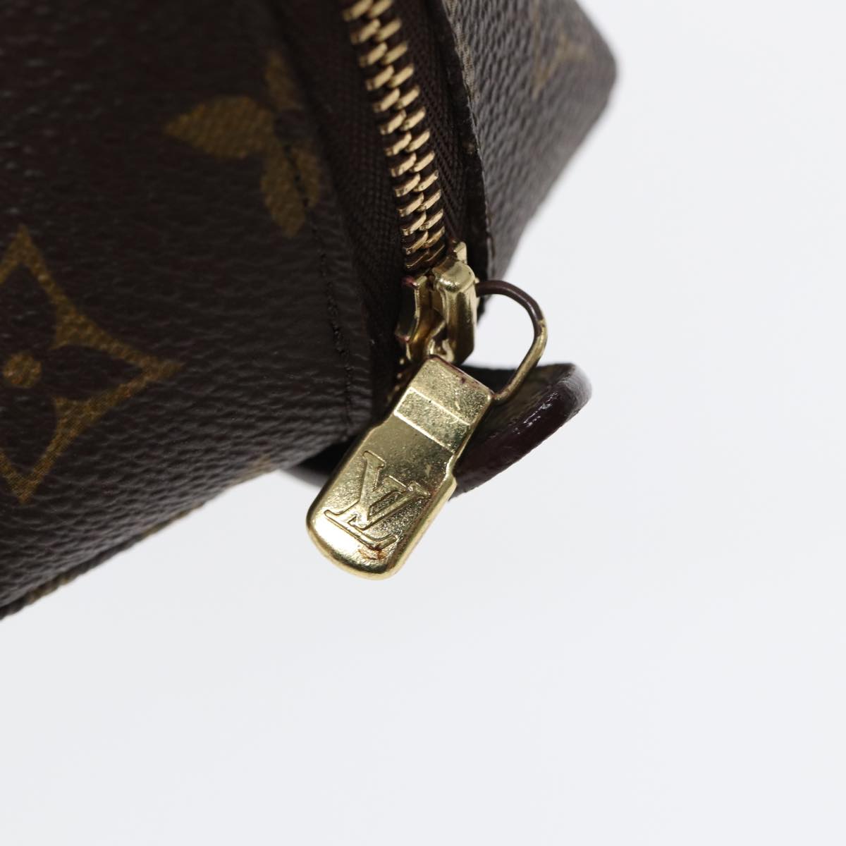 LOUIS VUITTON Monogram Trousse Demi Ronde Cosmetic Pouch M47520 LV Auth 86597
