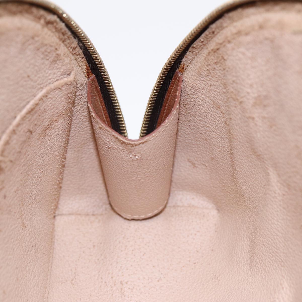 LOUIS VUITTON Monogram Trousse Demi Ronde Cosmetic Pouch M47520 LV Auth 86597