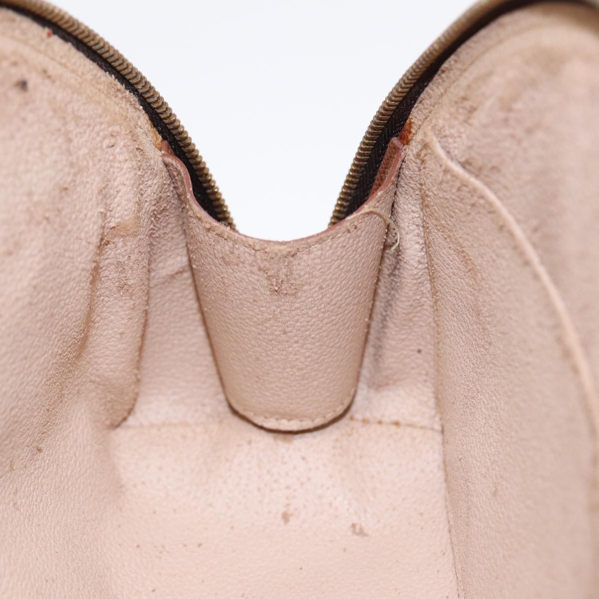 LOUIS VUITTON Monogram Trousse Demi Ronde Cosmetic Pouch M47520 LV Auth 86597