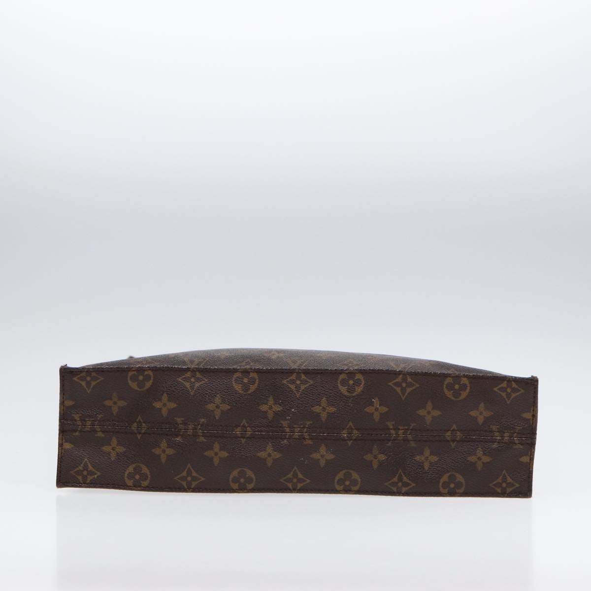 LOUIS VUITTON Monogram Sac Plat Hand Bag M51140 LV Auth 86605