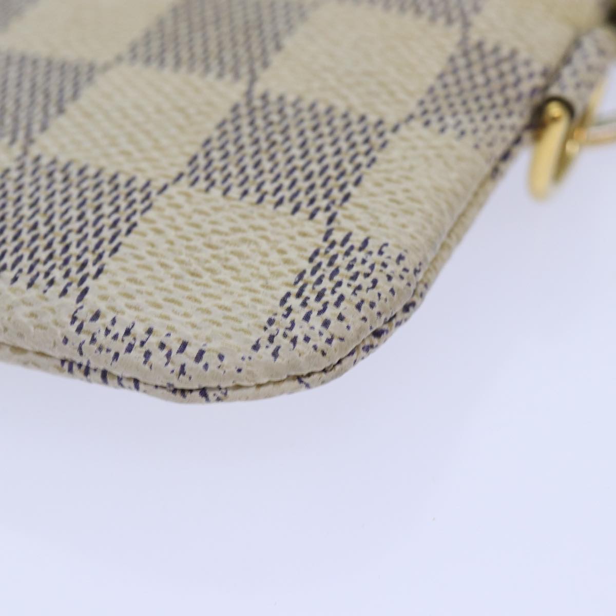 LOUIS VUITTON Damier Azur Pochette Cles Compli Coin Purse N63805 LV Auth 86631