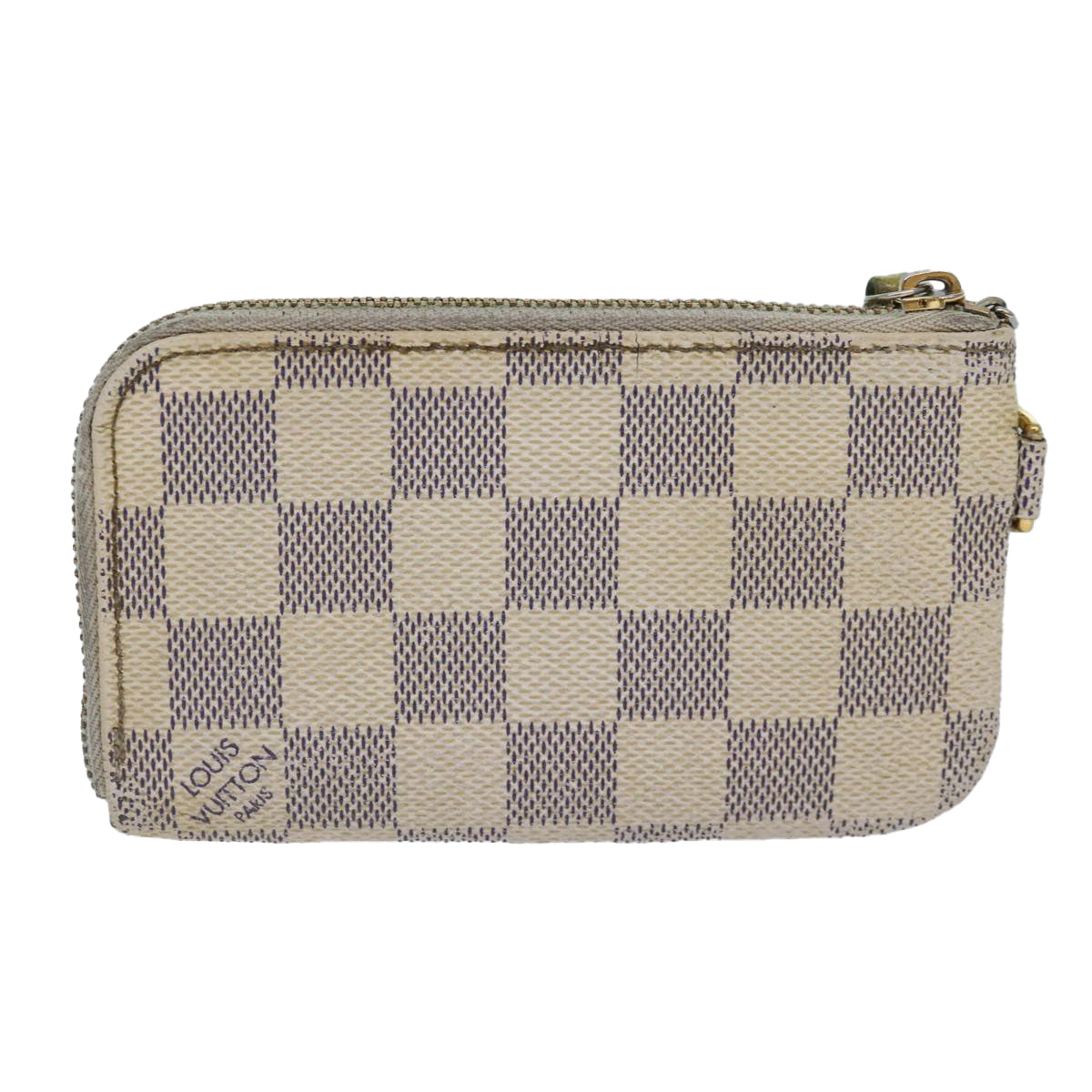 LOUIS VUITTON Damier Azur Pochette Cles Compli Coin Purse N63805 LV Auth 86631