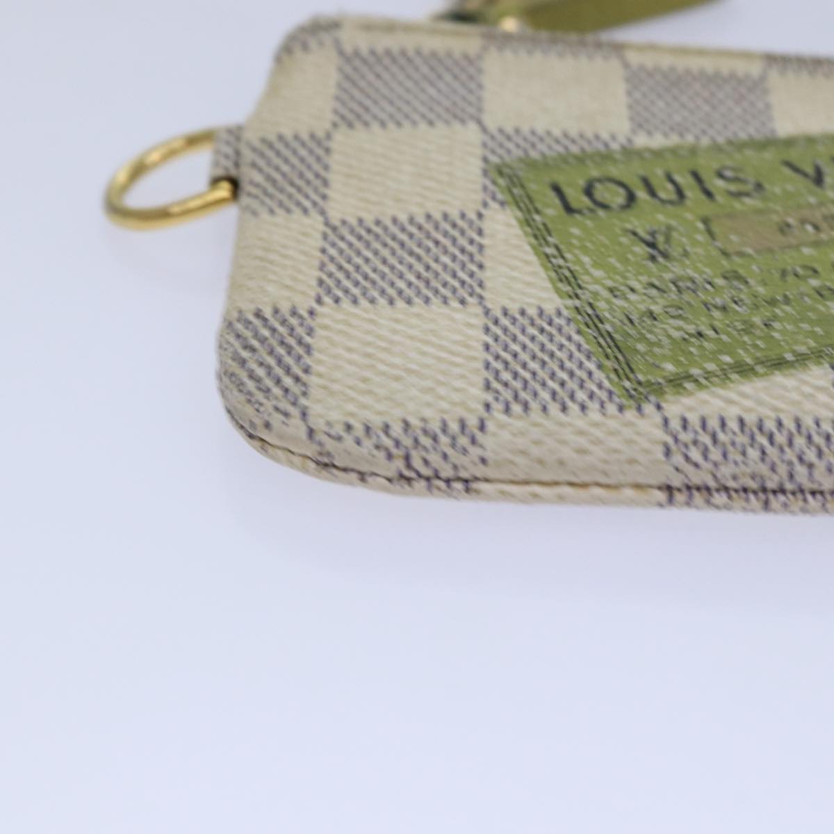 LOUIS VUITTON Damier Azur Pochette Cles Compli Coin Purse N63805 LV Auth 86631