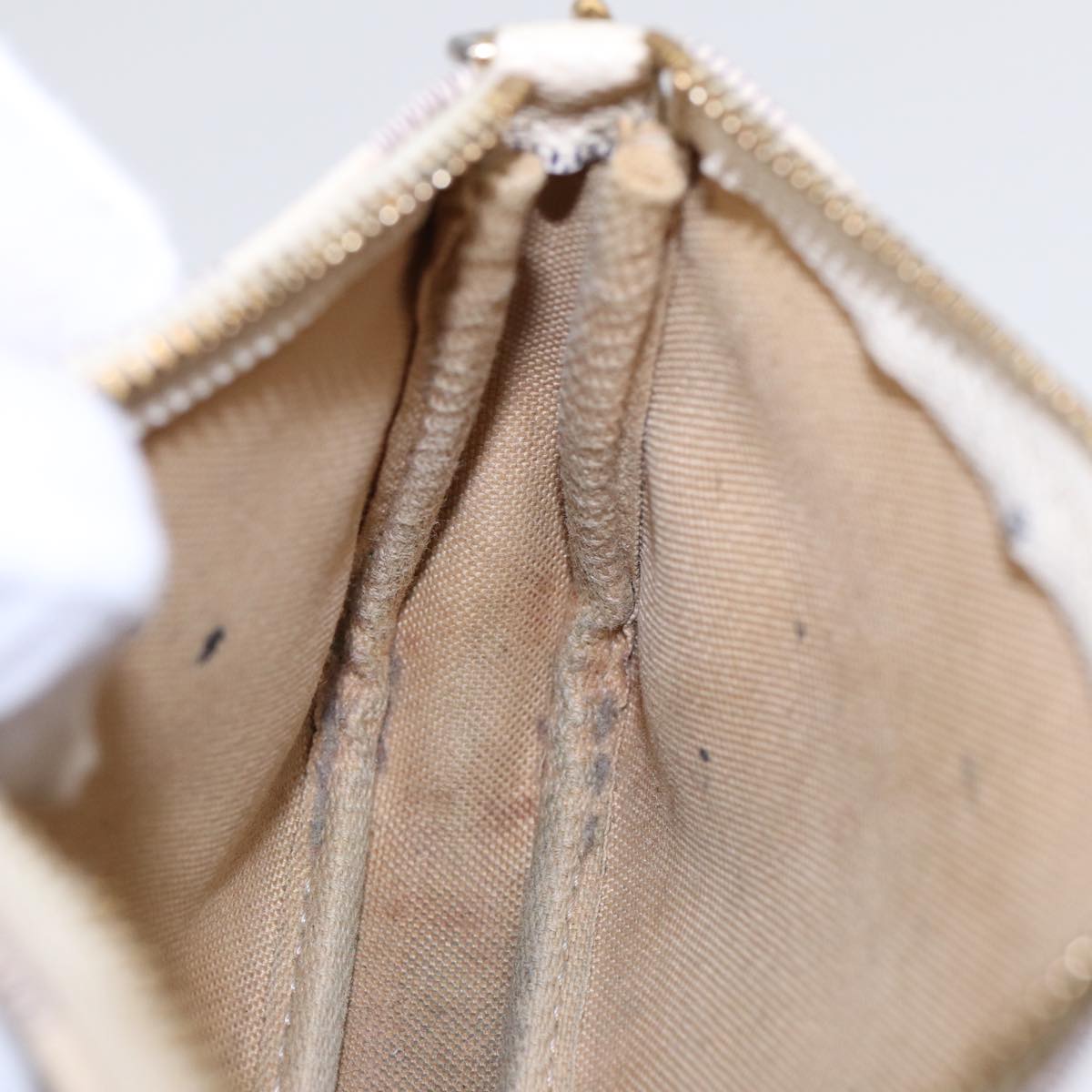 LOUIS VUITTON Damier Azur Mini Pochette Accessoires Pouch N63005 LV Auth 86634