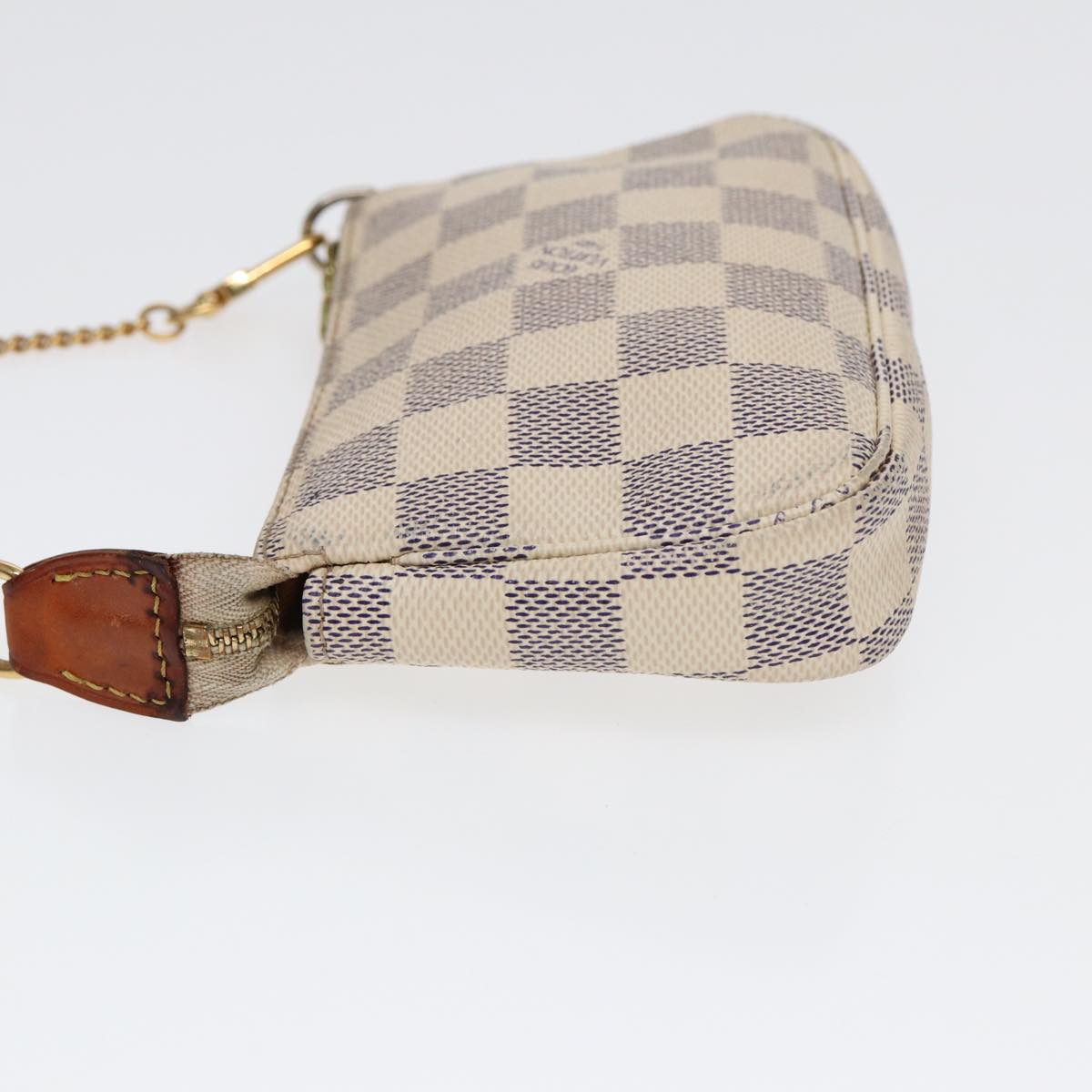 LOUIS VUITTON Damier Azur Mini Pochette Accessoires Pouch N63005 LV Auth 86634