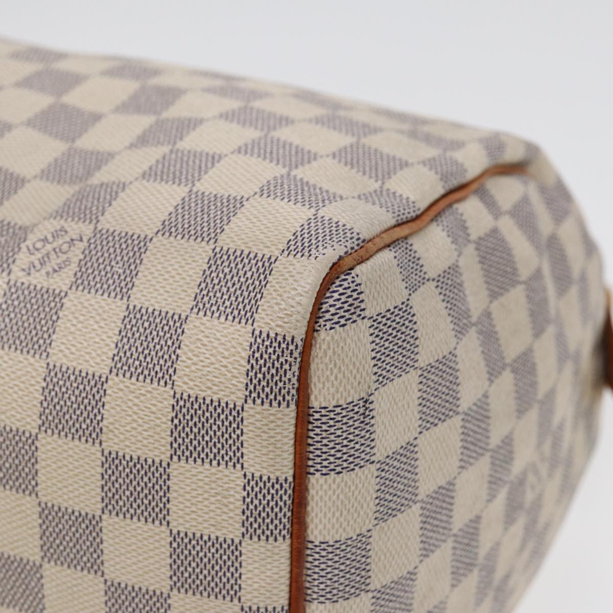 LOUIS VUITTON Damier Azur Speedy 30 Hand Bag N41533 LV Auth 86653