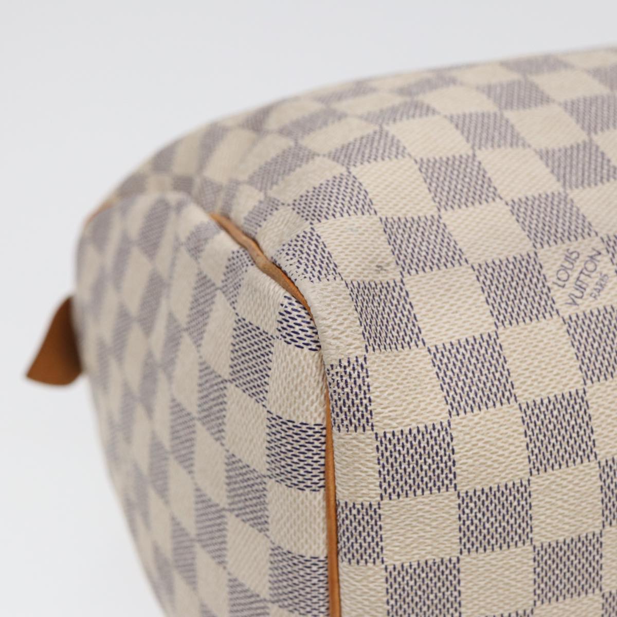 LOUIS VUITTON Damier Azur Speedy 30 Hand Bag N41533 LV Auth 86653