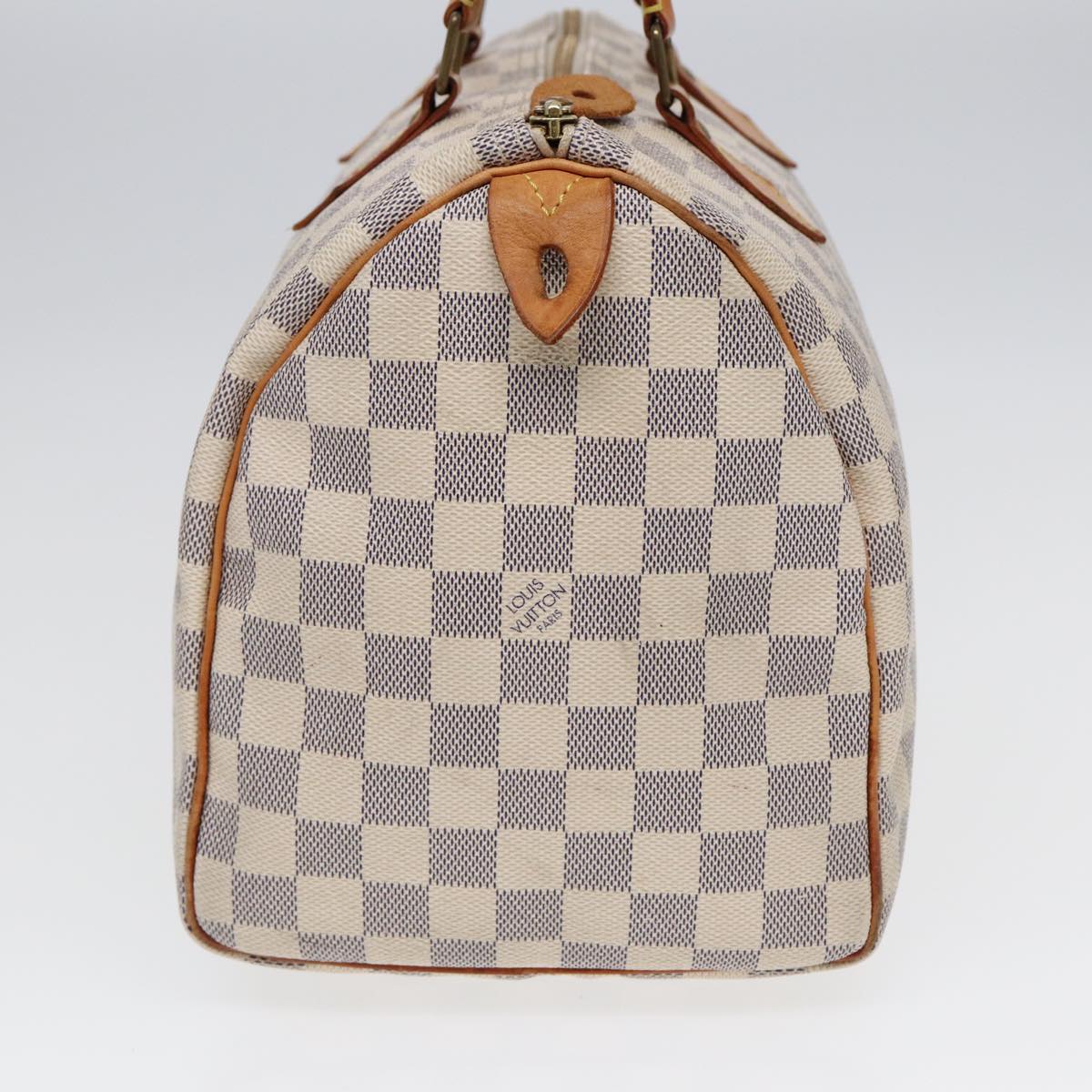 LOUIS VUITTON Damier Azur Speedy 30 Hand Bag N41533 LV Auth 86653